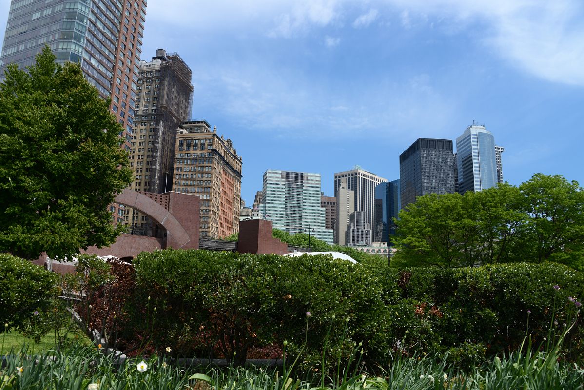 24-18 The Buildings Around Battery Park From Robert F Wagner Jr Park In New York Financial District